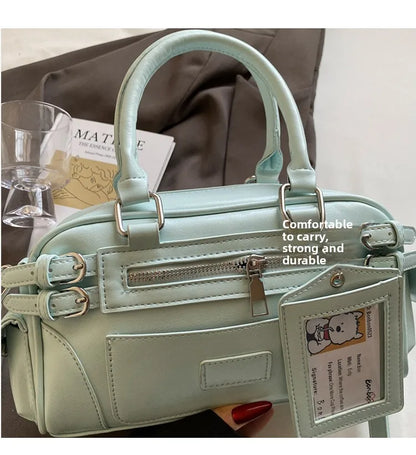 Stylish Design Glossy PU Sqeare Shoulder & Crossbody Bags Solid Zipper Hot Trendy Designer Style Handbags for Women 2025 New