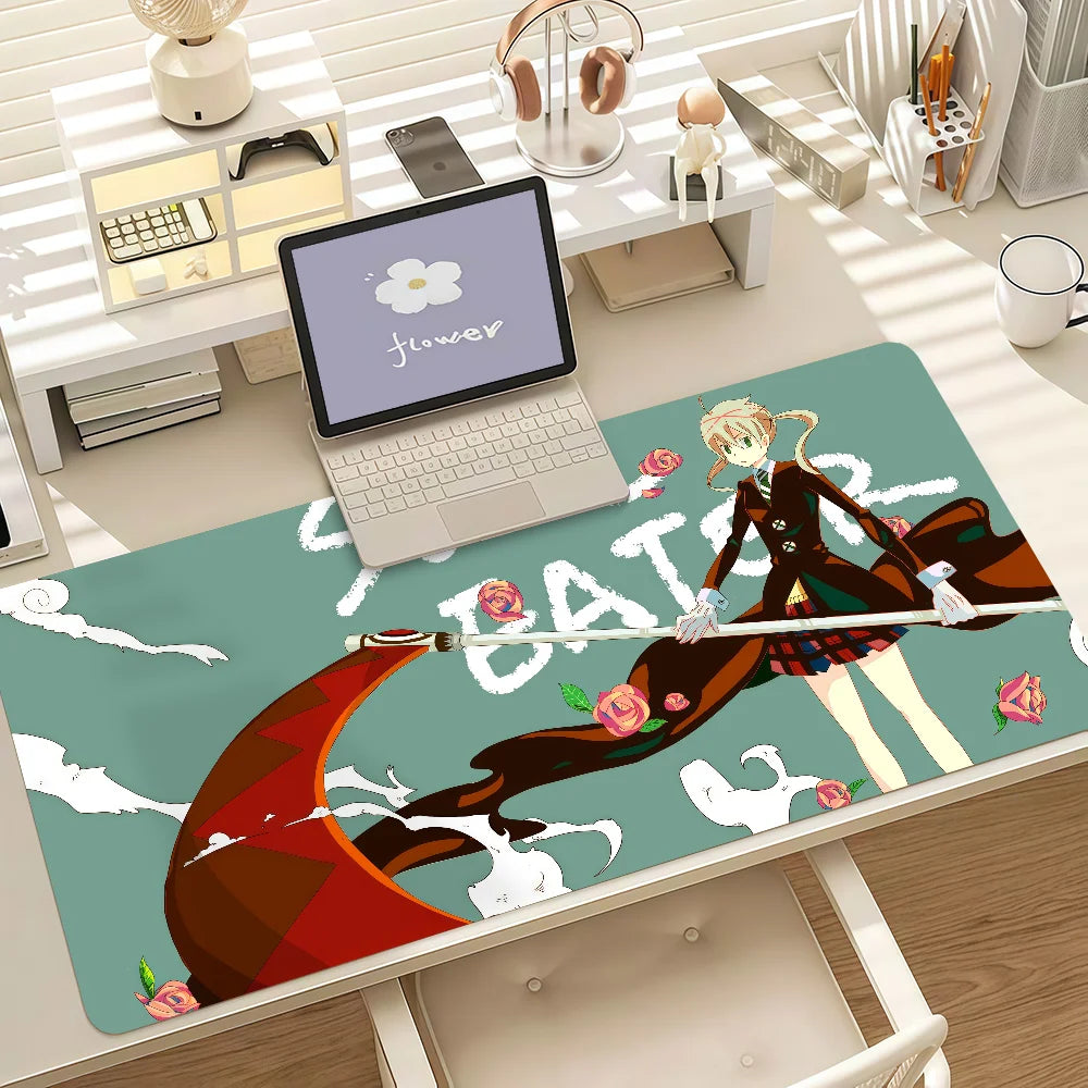 Anime S-Soul E-Eater Mouse Pad Anti Slip Rubber Edge Locked Thickened Laptop Gaming Desk Mat