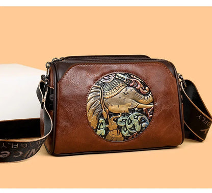 Women Crossbody Bag for Women Elephant Bags Fashion Print High Quality Leather Shoulder Bag Messenger Bags Sac a Main