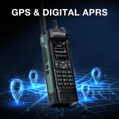 Tactical Hunting Baofeng Dm-32Uv Dual Band Dmr Digital Walkie Talkie 10W High Power Gps Aprs Aes256 Encryption Long Range Radio
