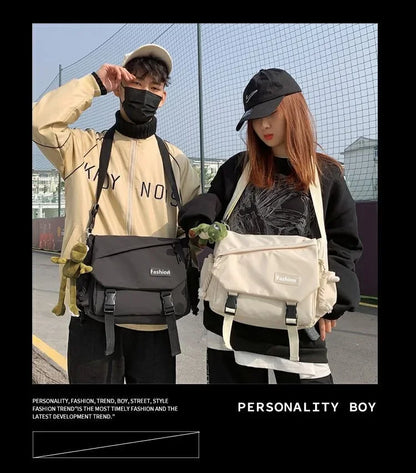 Youth Fashion Nylon Crossbody Bags for Women Handbags Shoulder Bag Large Capacity Solid Canvas Messenger Bag Girls School Bags