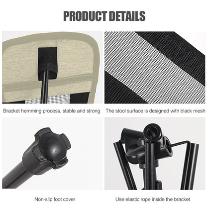 WESTTUNE Portable Camping Chair Foot Rest Stool Folding Attachable Leg Rest Recliner Lazy Retractable Accessories for Outdoor