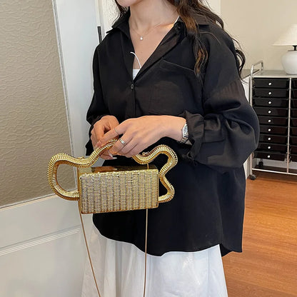 2026 Luxury Designer Women's Shoulder Bags Silver Evening Clutch Bag Trend Clip Party Purse Fashion Crossbody Handbag