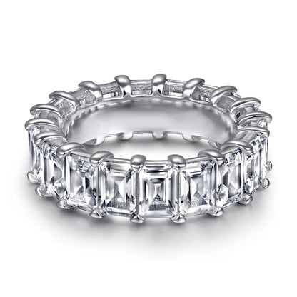 Wholesale Eternity Band Promise ring 925 Sterling silver Diamond cz Engagement Wedding Rings for women Men Finger Party Jewelry