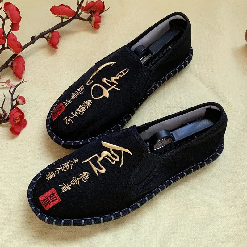 Hanfu Shoes for Women Sneakers Men Ethnic Style Embroidery Chinese style Streetwear Fashion Casual Vintage Old Beijing Shoes