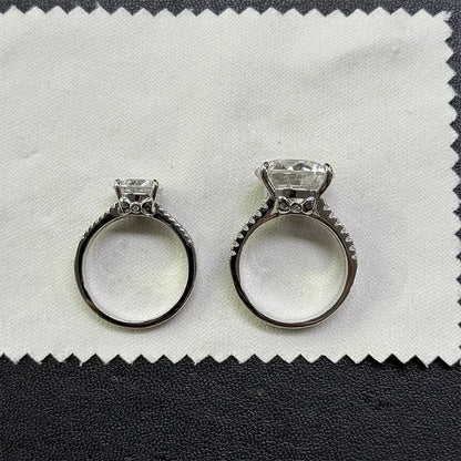 Luxury D Color 10 Carat Moissanite Rings for Women 925 Sterling Silver Brilliant Round Lab Diamond Wedding Anniversary Ring Gift