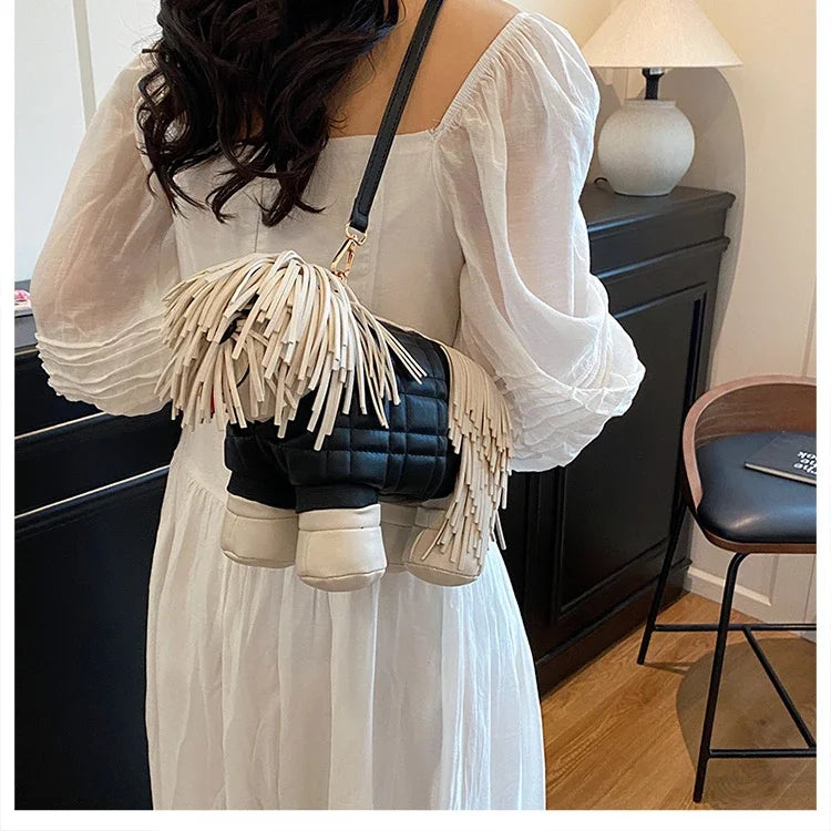 Unique Designer Purse and Handbags for Women Leather Shoulder Bag High Quality 3D Dog Shape Wedding Evening Clutch Bag Party Bag