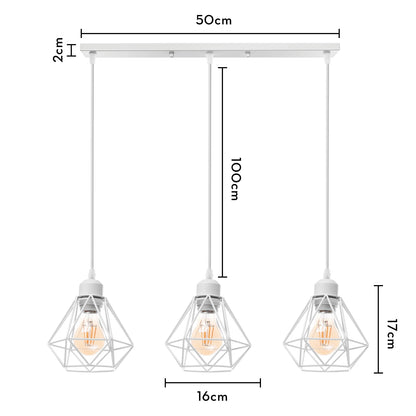 3 Heads Vintage Pendant Lights Wood Hanging Lamp Chandelier Industrial for Loft Dinning Living Room Kitchen Lighting Fixture LED