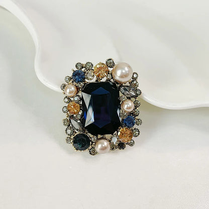 EASYA 2024 New Rhinestone Gemstone Shape Woman Clothes Brooch Classic Wedding Party Dress Crystal Accessories