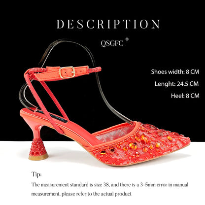 Shiny Purple Color Shoes and Bag Elegant Handbags and Medium Heel Shoes Beautiful Handmade Shoes for Wedding Party