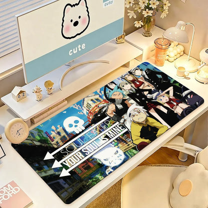Anime S-Soul E-Eater Mouse Pad Anti Slip Rubber Edge Locked Thickened Laptop Gaming Desk Mat