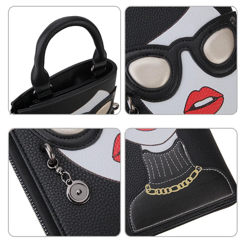 Sexy Lady Face Purses and Handbags for Women Fashion Designer Chain Shoulder Bag Party Clutch Funky Female Crossbody Bags 2022