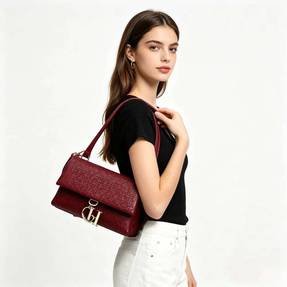 CHHC Luxury Small Batch 2026 Women Handbags Tote Shoulder Bag Versatile Fashion Crossbody Bag Retro Elegant Purse For Women