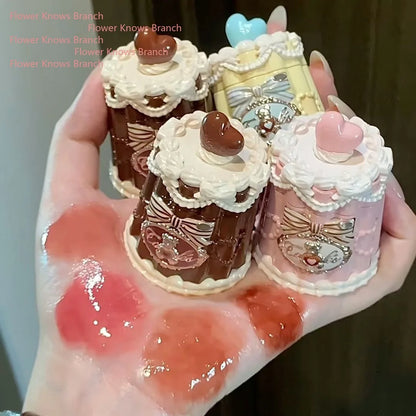 Flowerknows THE SWEETIE BEAR COLLECTION Makeup Gift Set All In Concealer Palette Blush Setting Powder Lip Jelly Gift Box Mirror