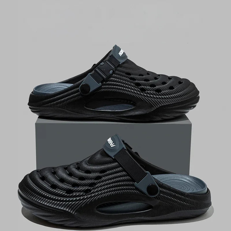 Fashion 2026 Mix Color Men's Comfortable Thick Platform Clogs Summer Beach Outside Couple Slippers Soft Sole EVA Sandals Slides