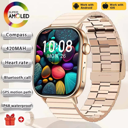 2026 New Multifunctional Smartwatch Women Gift Built-in GPS Bluetooth Call Music Fitness Sports Bracelet Sleep Monitor Watch Lad
