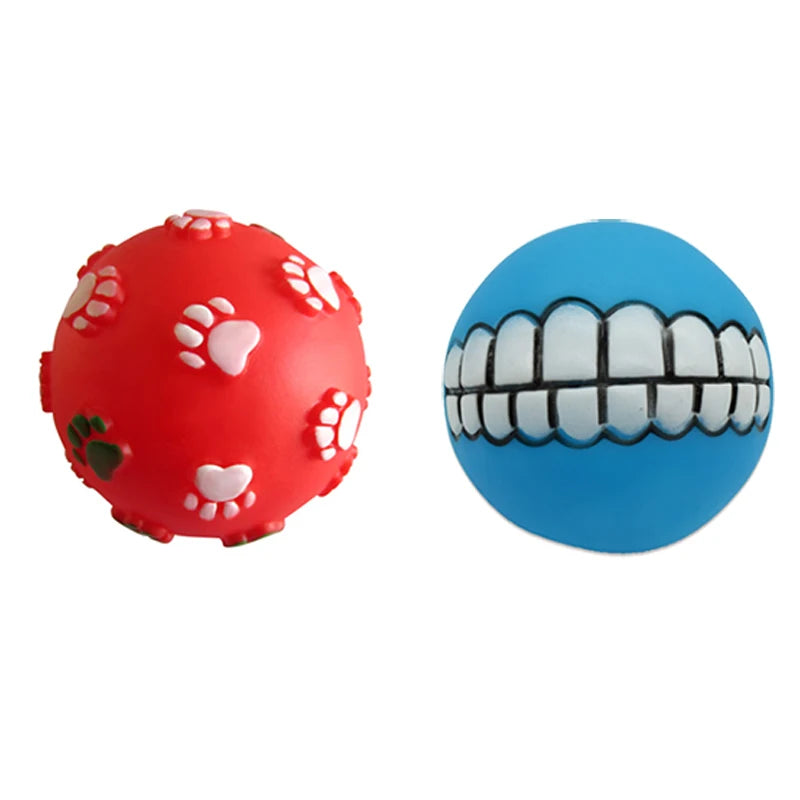 1pcs Diameter 6cm Squeaky Pet Dog Ball Toys for Small Dogs Rubber Chew Puppy Toy Dog Stuff Dogs Toys Pets Brinquedo Cachorro