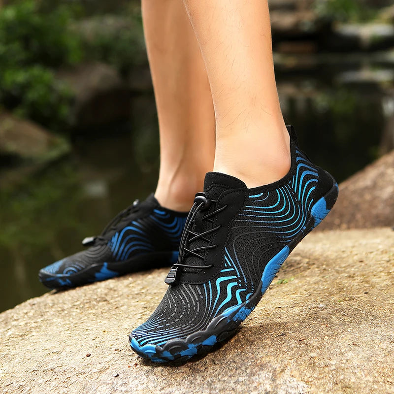 Mens River Tracking Shoes New Five Finger Swimming Surfing Breathable Elastic Aqua Shoes Unisex Summer Barefoot Beach Sneakers