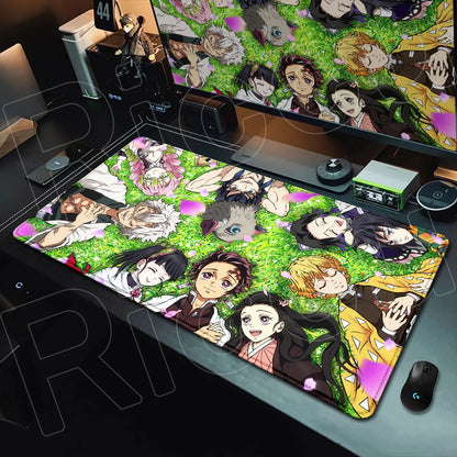 HD Printing Anime Mousepad Non-slip Rubber Base Office Deskmat XXL Student Writing Keyboard D-Demon Slayer Pc Gaming Accessories