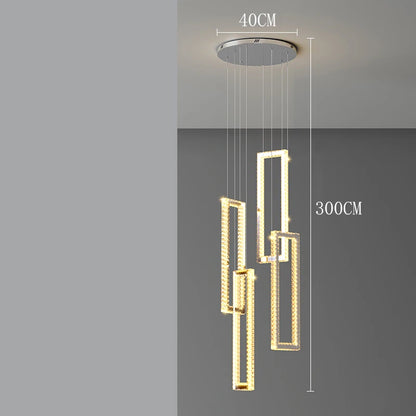 Modern home decoration salon lamps for living room smart crystal Pendant lights dining room indoor lighting