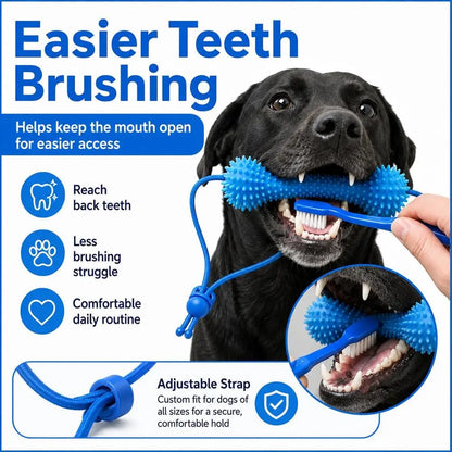 Dual-Action Canine Dental Prop, Dog Dental Chew Toy for Teeth Cleaning Brushing, Reusable Dental Chews for Dogs