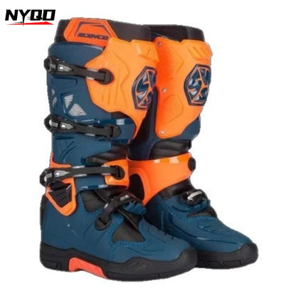 High‑Cut Motocross Boots Men Off‑Road Dirt Bike Protective Motorcycle Enduro Racing Riding Boots