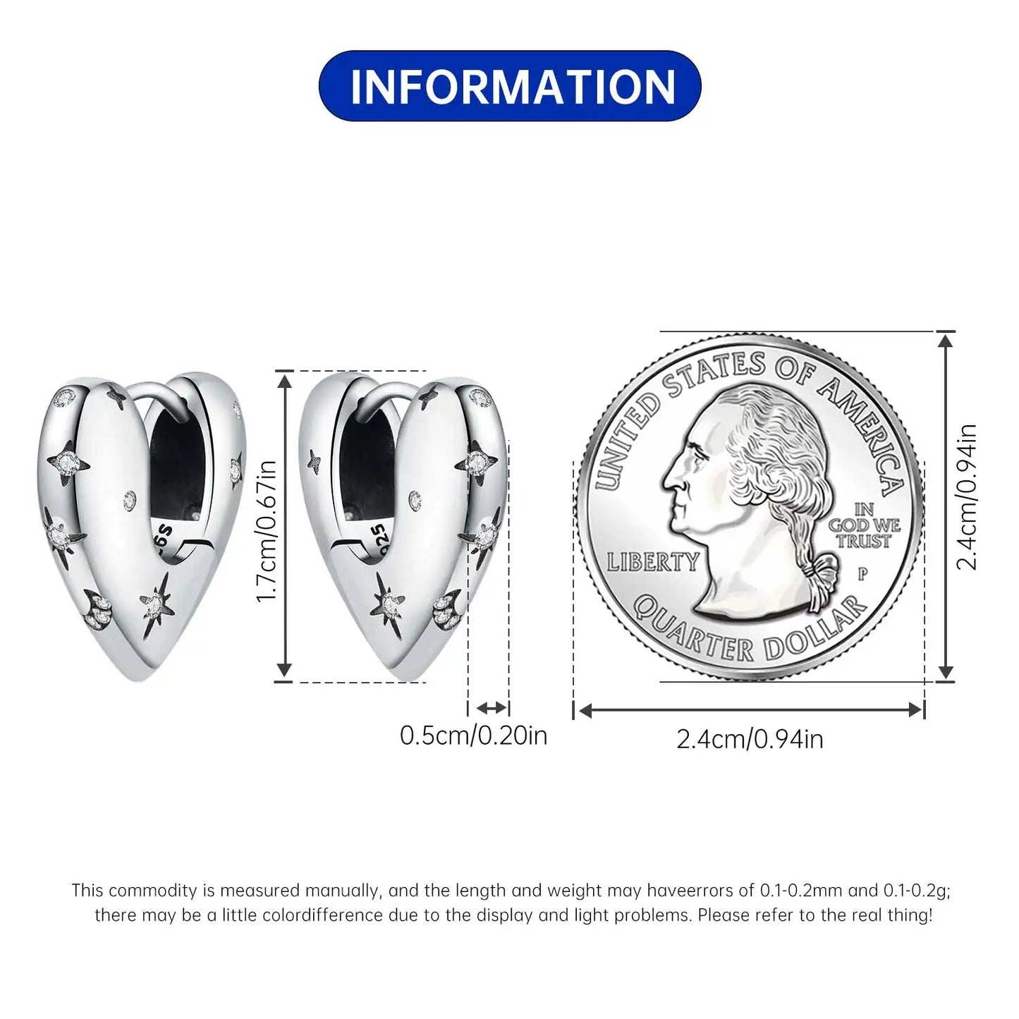 925 Sterling Silver Star Moon Heart Shape Earrings Jewelry Versatile Hoop Earrings For Women Jewelry Fine Birthday Party Gifts