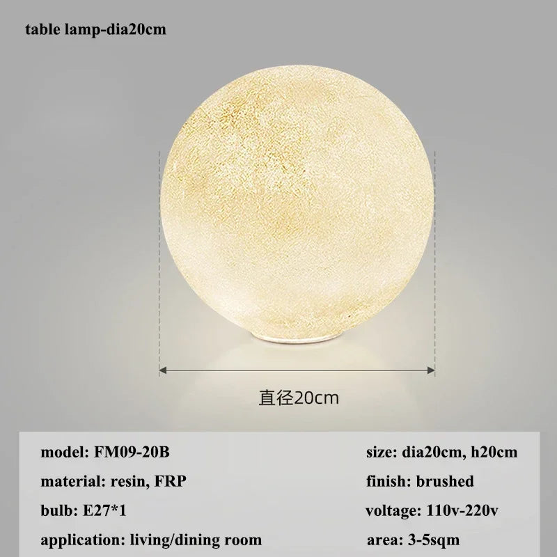 Nordic Moon Led Pendant Lights for Living Room Dining Bedroom Home Decorations Chandelier Cafe Restaurant Hanging Lamp Luminaire
