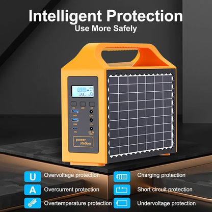 100W/150W Portable Solar Power Station with LED Light & Solar Panel 220V 110V Power Supply Solar Generator Outdoor Backup Power