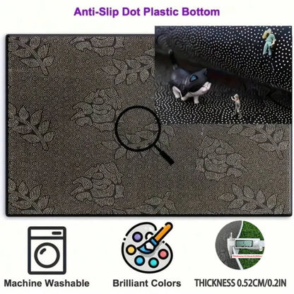 VIKAMA Motorcycle Display Mat King of the Road Non Skid Oil Proof Garage Rug for Boys Bedroom E-Sports Room Decoration
