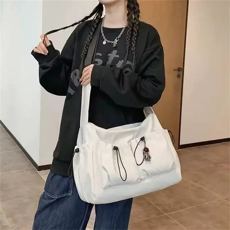 New Crossbody Bags for Women Youth Men Fashion Casual Large Capacity Handbags Shoulder Bags Solid Color Ladies Messenger Bag