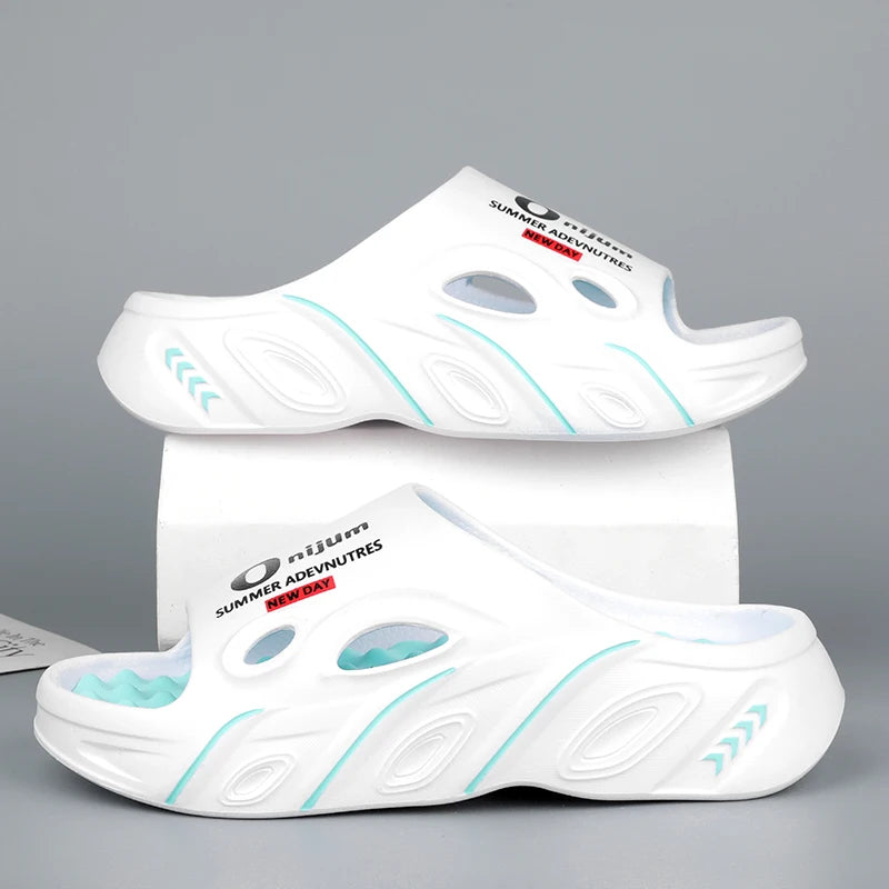 Summer Men's Massage Slippers Indoor Outdoor Sandals Beach Men Casual Shoes Comfortable Slides Flip-flop Men Women Home Slippers