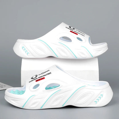 Summer Men's Massage Slippers Indoor Outdoor Sandals Beach Men Casual Shoes Comfortable Slides Flip-flop Men Women Home Slippers