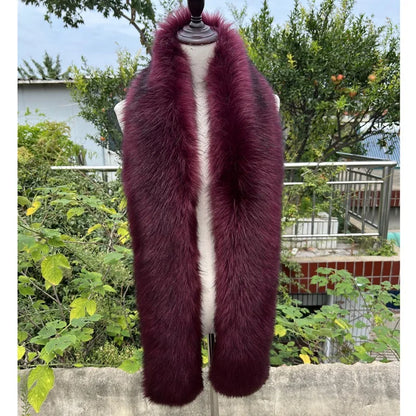 Bulk discount  Y2K Mink Fur Scarf for Women - Winter Plush Long Strip Scarf, European American Style Warm accessory