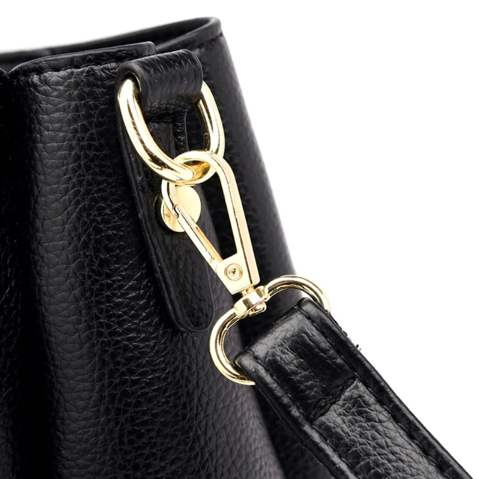 Luxury Hand bags For Women High Quality Pu Leather Three layers Ladies Shoulder Crossbody Bag Bucket Tassel Commuting Sac A Main