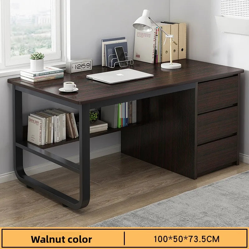 Multi-functional Desk Desktop Computer Desk Simple Home Desk Student Bedroom Bookshelf Integrated Writing Desk