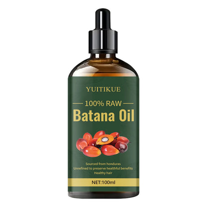 YUITIKUE 100% Raw Batana Hair Oil - Repairs Dry/Damaged & Colored Hair, Adds Volume & Shine, Moisturizes Scalp