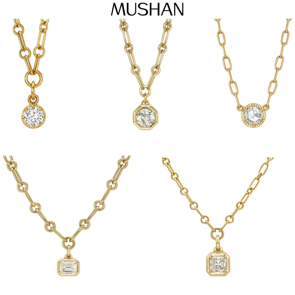 MUSHAN Bespoke Jewelry 925 Sterling Silver Necklace Moissanite Diamond Pendant D Color VVS Fine Jewelry Pendants Accessories