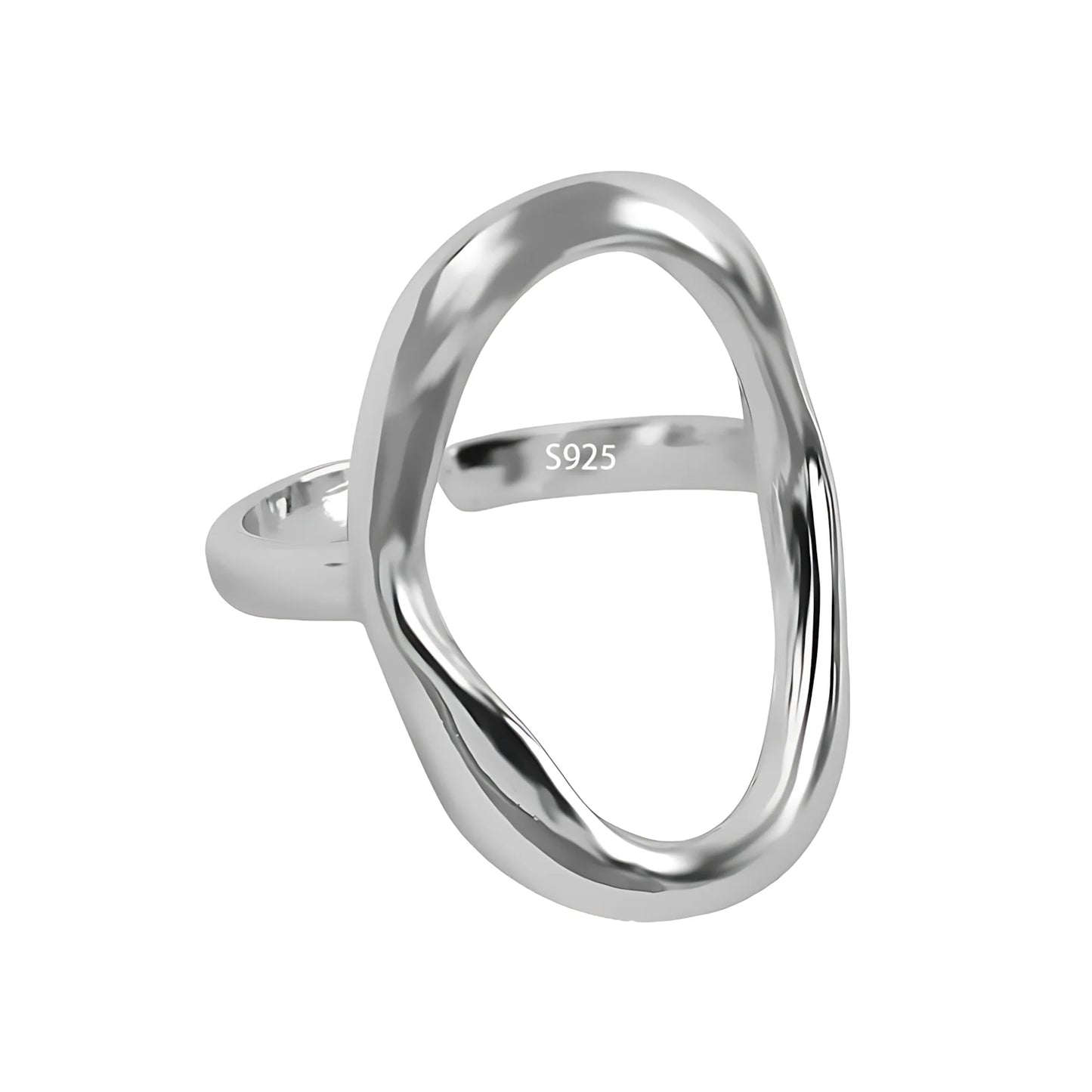 VENTFILLE 925 Sterling Silver Geometric Multilayer Round Bead Ring Female Fashion Punk Temperament Prevent Allergy Charm Jewelry