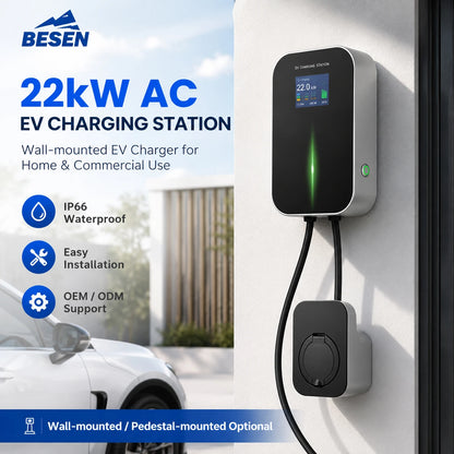 Mode 3 22KW 3 Phase EV Charger Level 2 Electric Car Charging Station