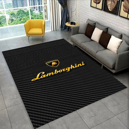Racing Car L-Lamborghini MOTO Non-Slip Area Rug for Living Room,Bedroom,Playroom,Soft Carpet Floor Mat Home Decor Rug Kids Room