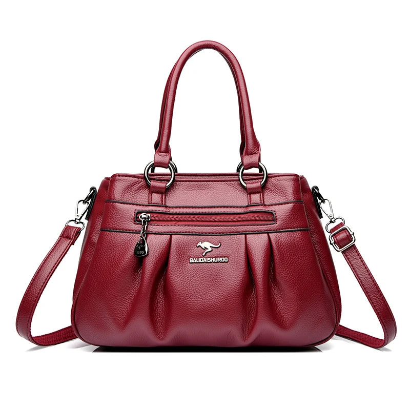 Three Layers Luxury Casual Tote Women Bag High Quality Leather Ladies Hand Bags for Women Big Shoulder Crossbody Bags Sac A Main