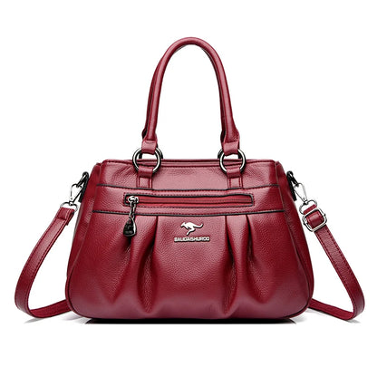 Three Layers Luxury Casual Tote Women Bag High Quality Leather Ladies Hand Bags for Women Big Shoulder Crossbody Bags Sac A Main