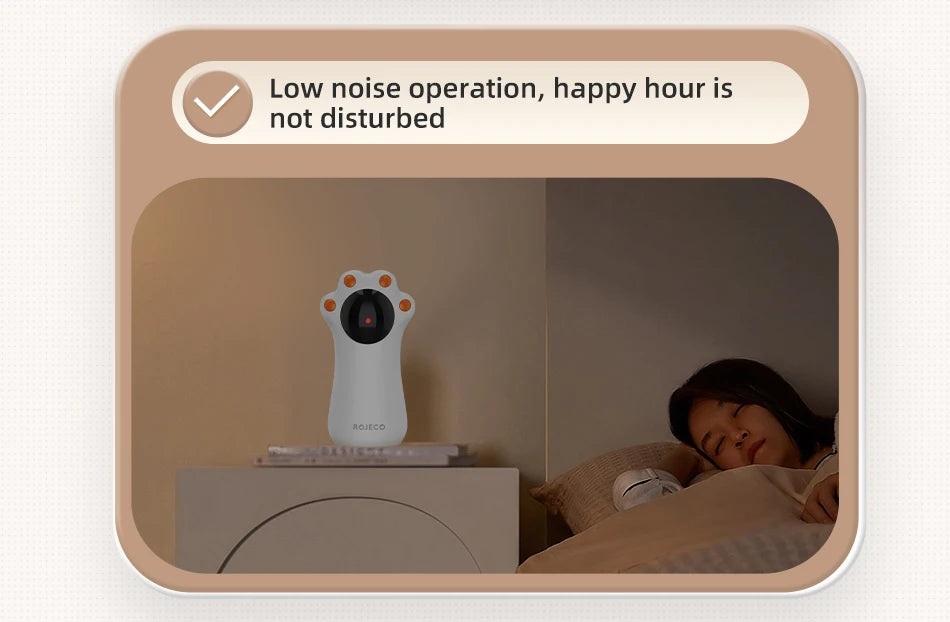ROJECO Automatic Cat Laser Toy Interactive Intelligent Toys LED Motion Activate Pet Indoor Handheld Wireless Cat Toy Accessories