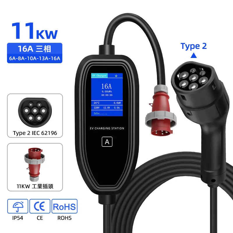 ROMADA K09 New Energy Electric Vehicle Charging Gun Portable In-Car Charger Home Use EU/US Standard Tesla EV Charging Station