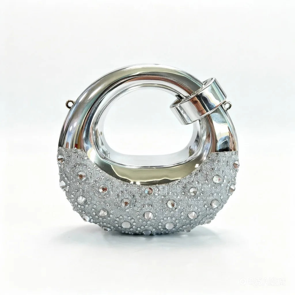 Mini Golden Evening Bag Purses and Handbags Luxury Designer Shoulder Bags Diamond Party Wedding Round Acrylic Clutch Purse Ins
