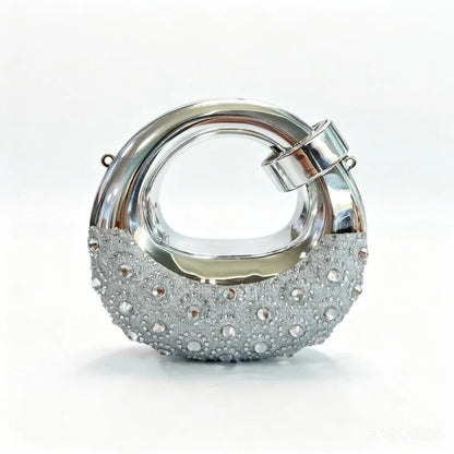 Mini Golden Evening Bag Purses and Handbags Luxury Designer Shoulder Bags Diamond Party Wedding Round Acrylic Clutch Purse Ins