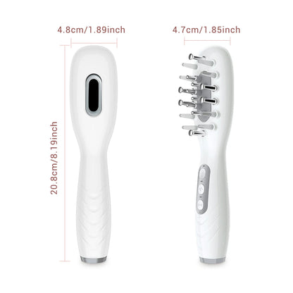 Electric Hair Growth Comb Oil Applicator Red Blue LED Vibration Head Massage Brush Comb EMS Stimulates Scalp Anti-Hair Loss