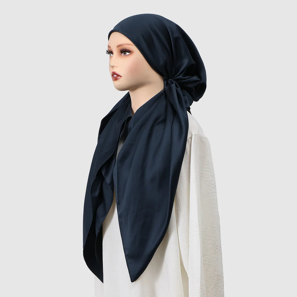 New Muslim Instant Hijab Scarf Print Turban Thick Hair Bonnet Night Cap Turban For Sleeping Elastic Hair Satin Bonnet For Sleep