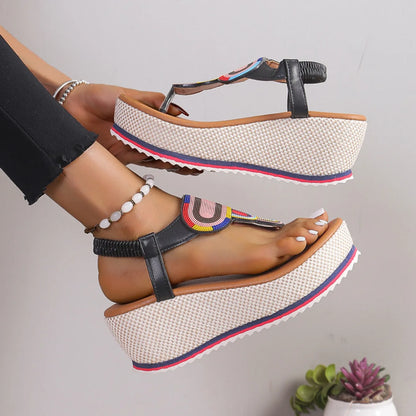 Women Sandal 2024 New Summer Fashion Shoes for Women Plus Size Open Toe Wedges Sandals Women Luxury Designer Platform Sandals